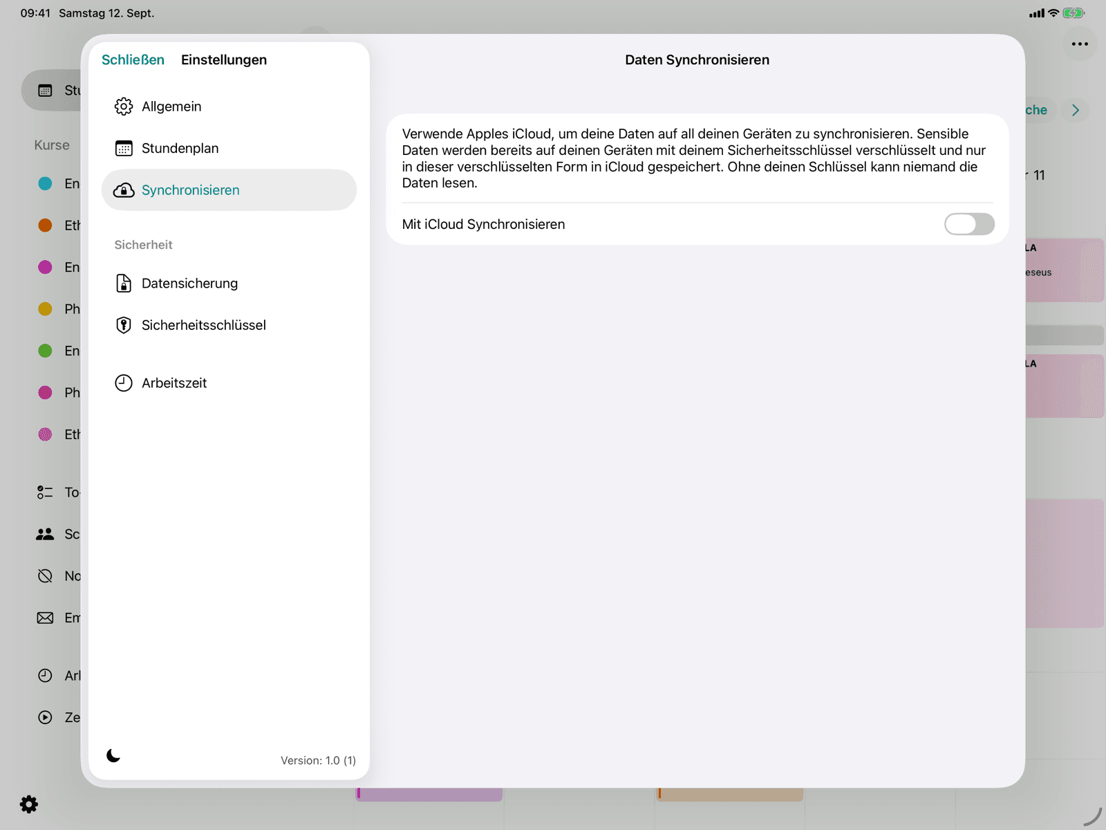 iCloud-Synchronisation