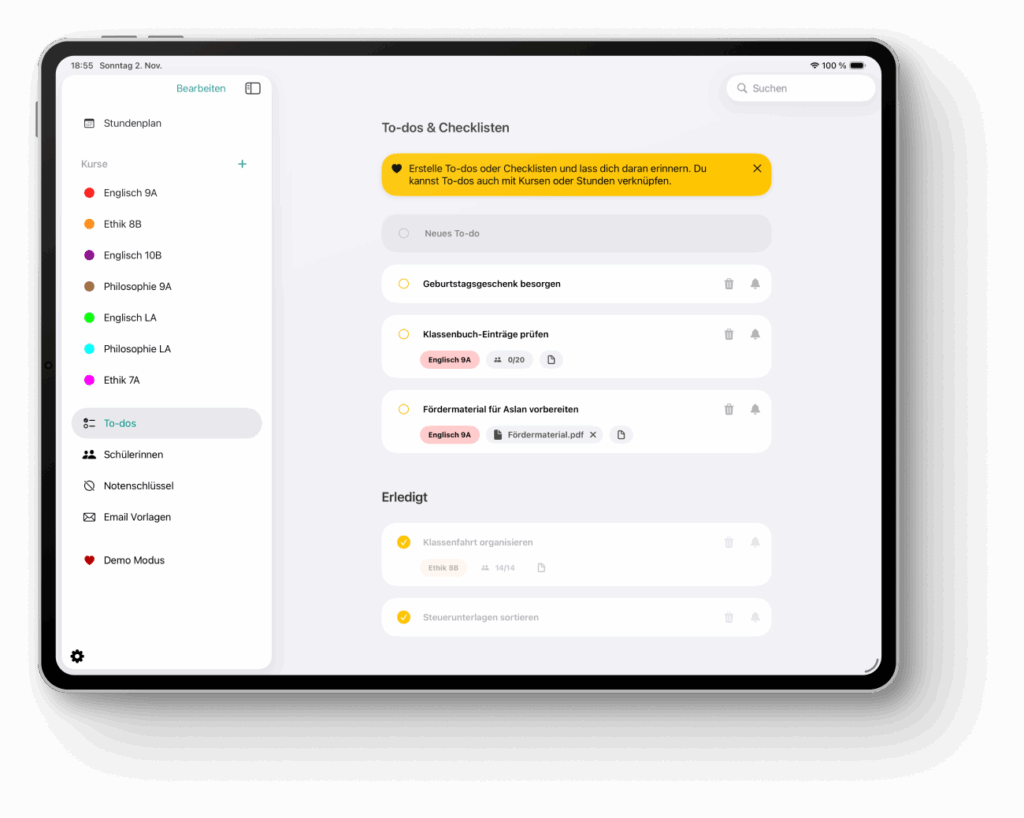 Todos und Checklisten